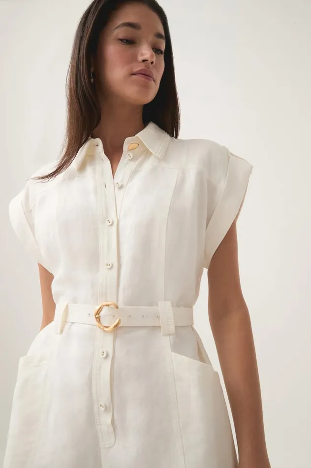 Aje Playsuits and Jumpsuits Calista Linen Playsuit Ivory 8211 Women Aje Playsuits and Jumpsuits Calista Linen Playsuit Ivory 8211 Women