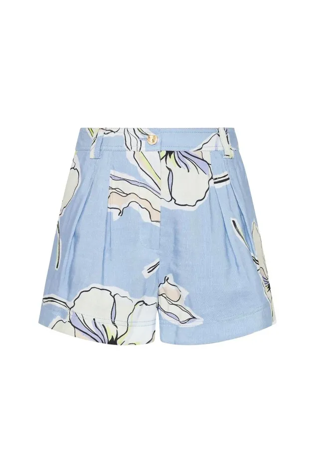 Aje Shorts Romantica Short Blue Hibiscus 8211 Women Aje Shorts Romantica Short Blue Hibiscus 8211 Women