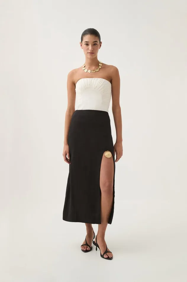 Aje Skirts Adelaide Midi Skirt Black 8211 Women Aje Skirts Adelaide Midi Skirt Black 8211 Women