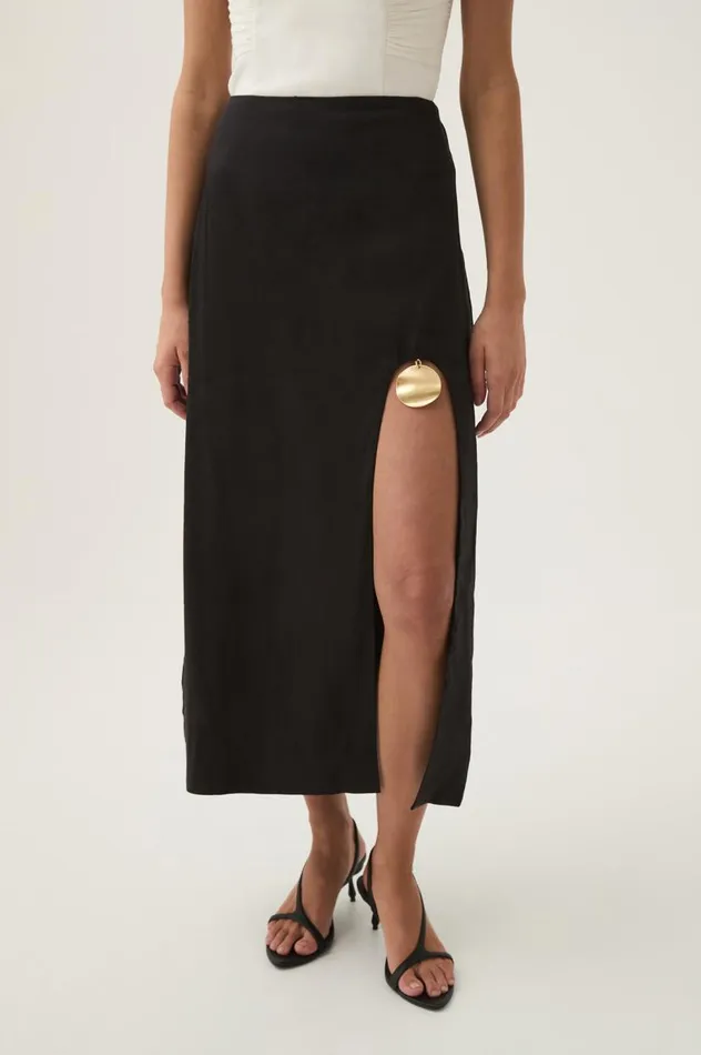 Aje Skirts Adelaide Midi Skirt Black 8211 Women Aje Skirts Adelaide Midi Skirt Black 8211 Women