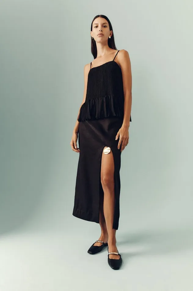 Aje Skirts Adelaide Midi Skirt Black 8211 Women Aje Skirts Adelaide Midi Skirt Black 8211 Women
