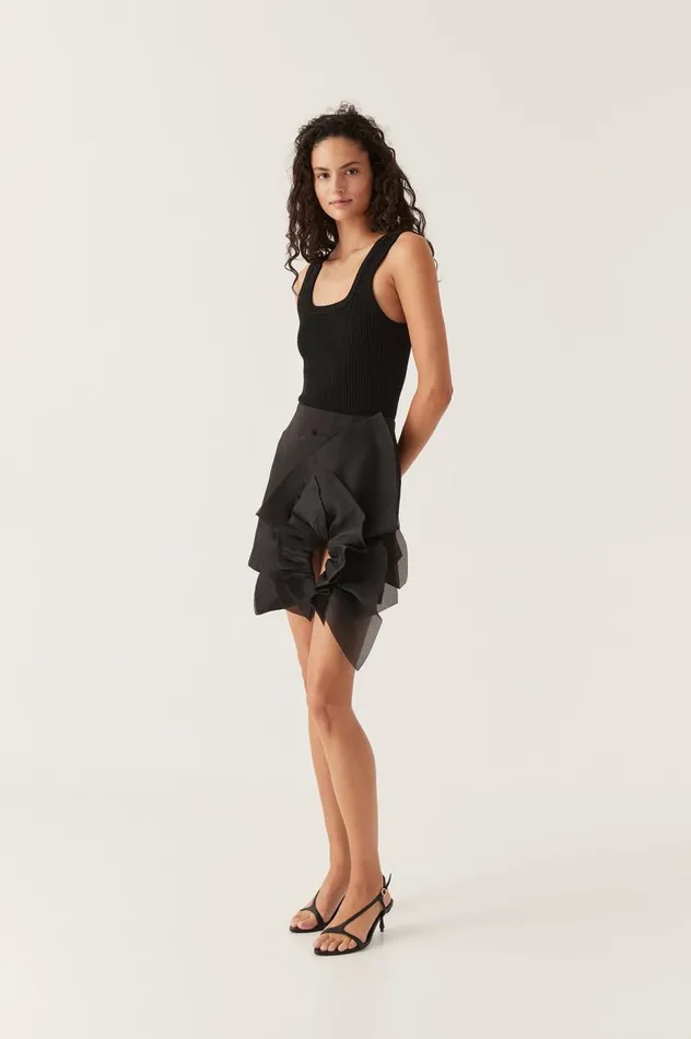 Aje Skirts Energy Mini Skirt Black 8211 Women