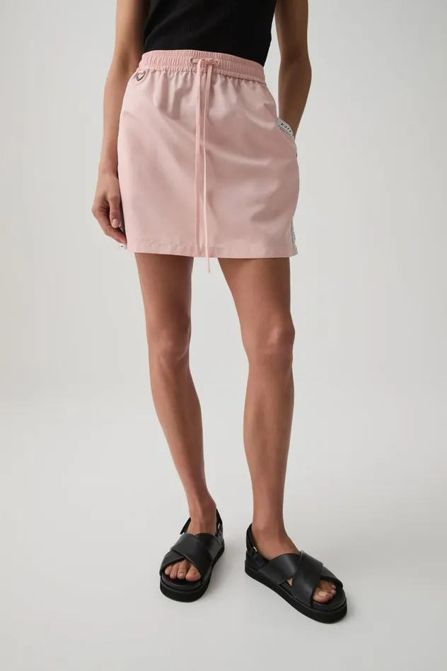 Aje Skirts Logo Mini Skirt Blush Pink 8211 Women Aje Skirts Logo Mini Skirt Blush Pink 8211 Women