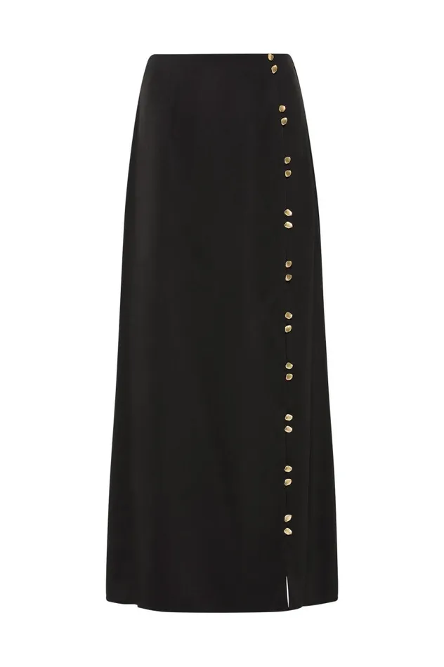 Aje Skirts Riddle Button Down Midi Skirt Black 8211 Women