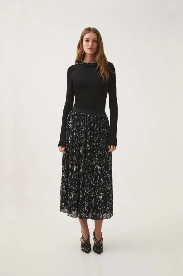 Aje Skirts Starflower Midi Skirt Nightfall Daisies 8211 Women Aje Skirts Starflower Midi Skirt Nightfall Daisies 8211 Women