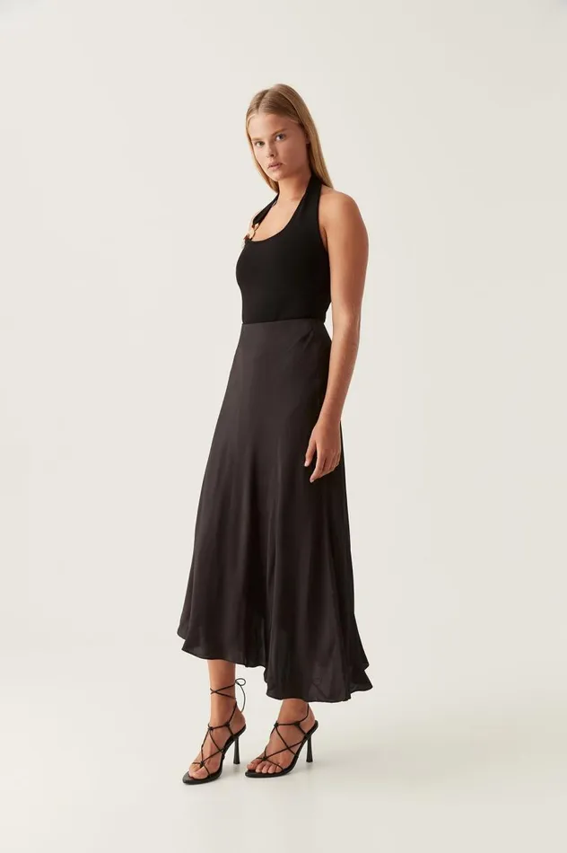 Aje Skirts Valeria Asymmetric Midi Skirt Black 8211 Women Aje Skirts Valeria Asymmetric Midi Skirt Black 8211 Women