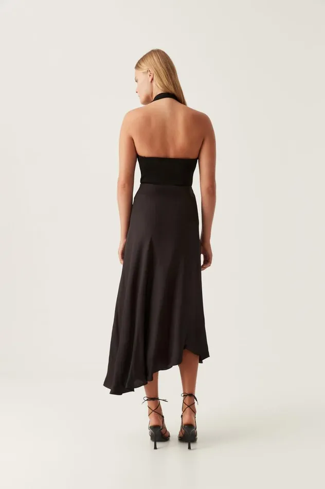 Aje Skirts Valeria Asymmetric Midi Skirt Black 8211 Women Aje Skirts Valeria Asymmetric Midi Skirt Black 8211 Women
