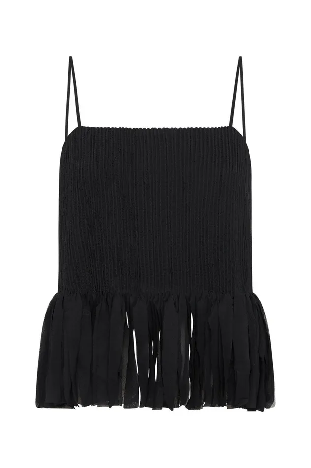 Aje Tops Arris Fringed Top Black 8211 Women Aje Tops Arris Fringed Top Black 8211 Women