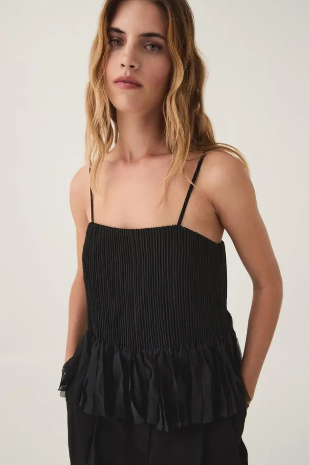 Aje Tops Arris Fringed Top Black 8211 Women Aje Tops Arris Fringed Top Black 8211 Women
