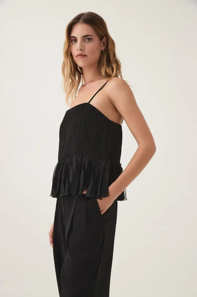Aje Tops Arris Fringed Top Black 8211 Women Aje Tops Arris Fringed Top Black 8211 Women