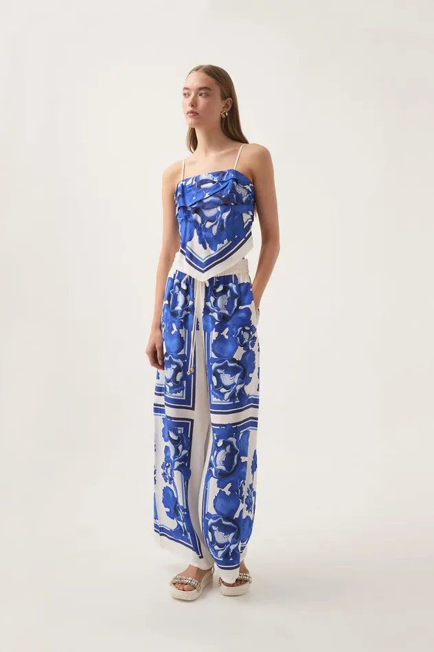 Aje Tops Atomic Scarf Top Boldly Blooming Cobalt 8211 Women Aje Tops Atomic Scarf Top Boldly Blooming Cobalt 8211 Women