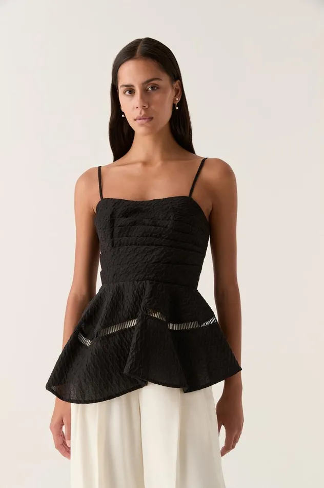 Aje Tops Cinque Jacquard Top Black 8211 Women
