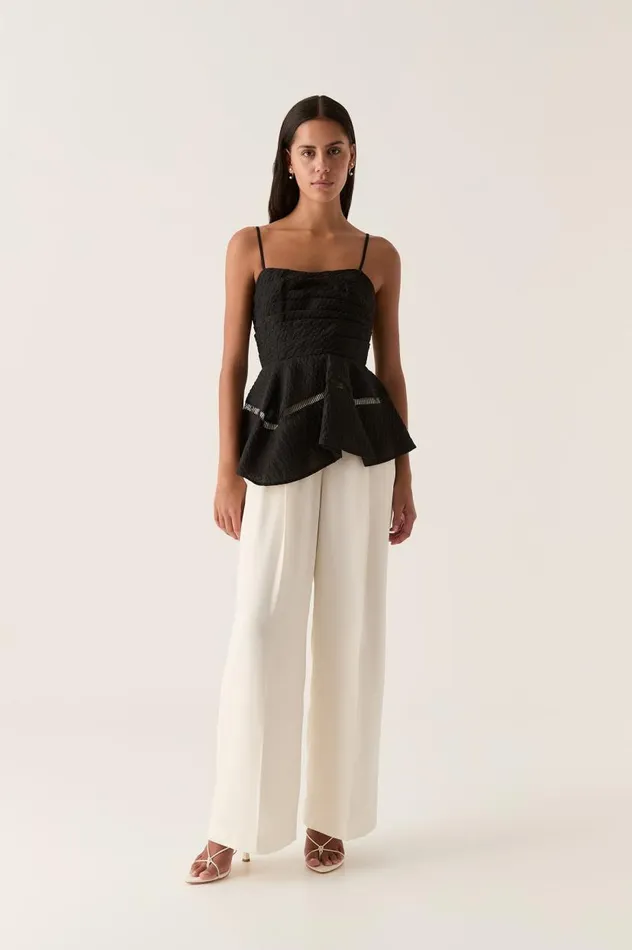 Aje Tops Cinque Jacquard Top Black 8211 Women Aje Tops Cinque Jacquard Top Black 8211 Women