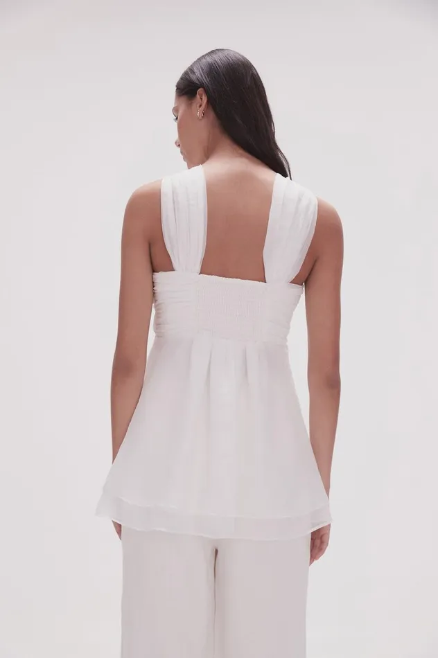 Aje Tops Continuum Draped Knot Top Ivory 8211 Women Aje Tops Continuum Draped Knot Top Ivory 8211 Women