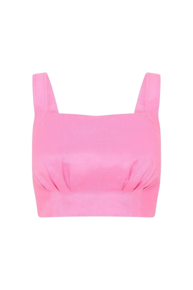 Aje Tops Eden Tie Back Top Protea Pink 8211 Women Aje Tops Eden Tie Back Top Protea Pink 8211 Women