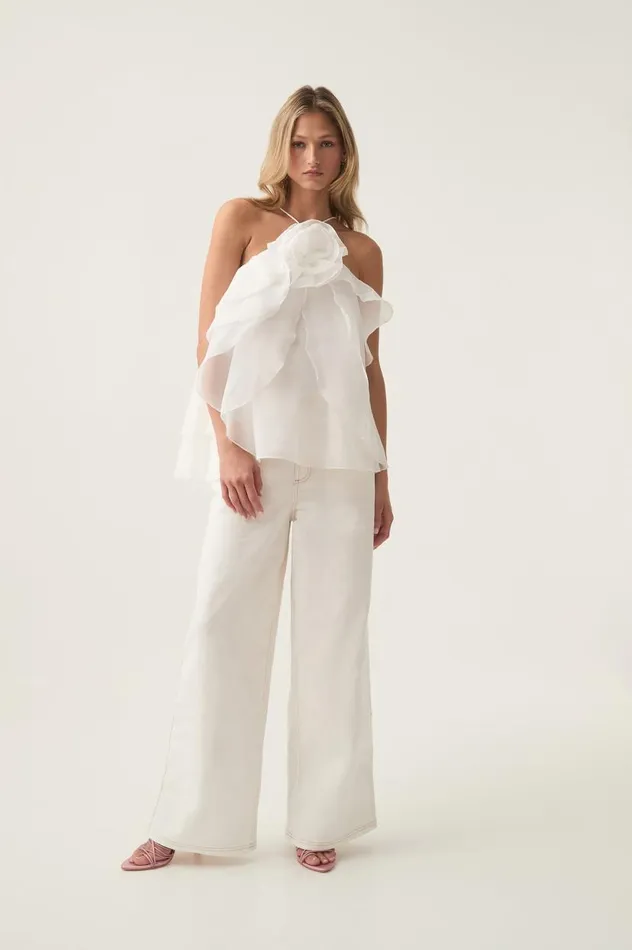 Aje Tops Pandorea Layered Top Ivory 8211 Women