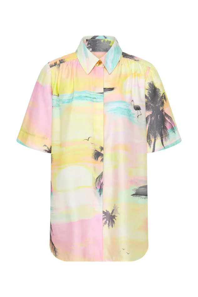 Aje Tops Paradise Shirt Sunset Sky 8211 Women