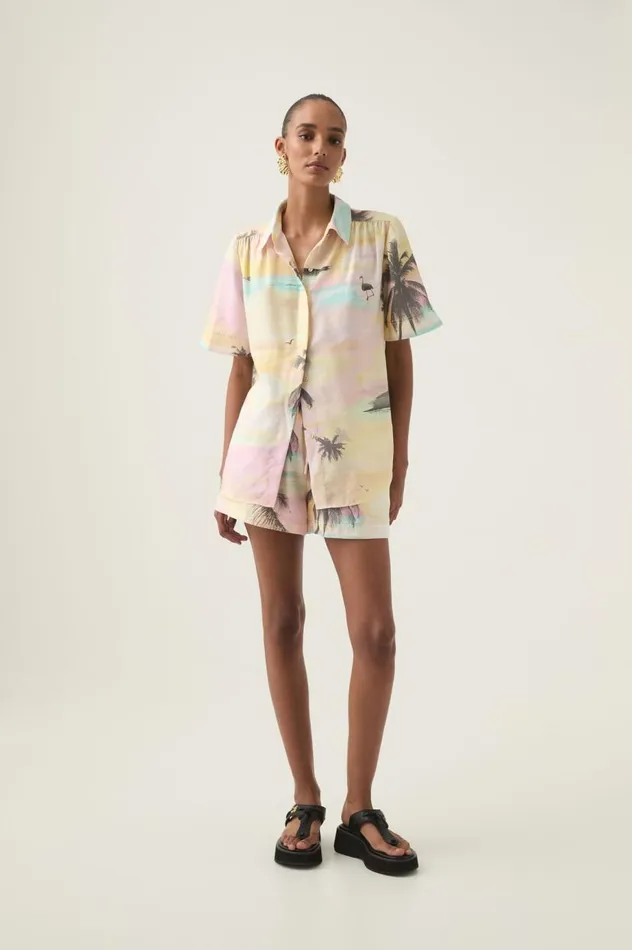 Aje Tops Paradise Shirt Sunset Sky 8211 Women