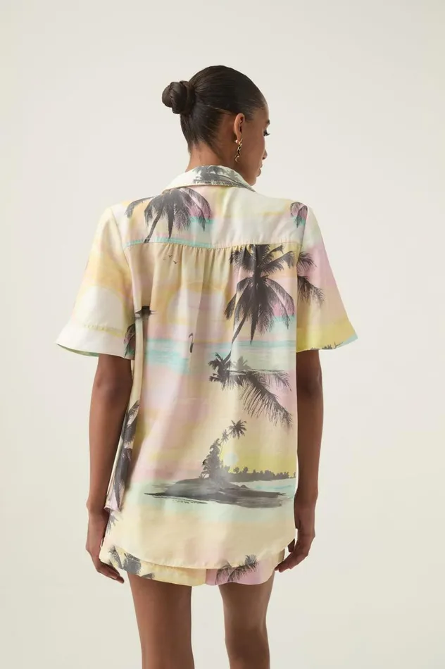Aje Tops Paradise Shirt Sunset Sky 8211 Women