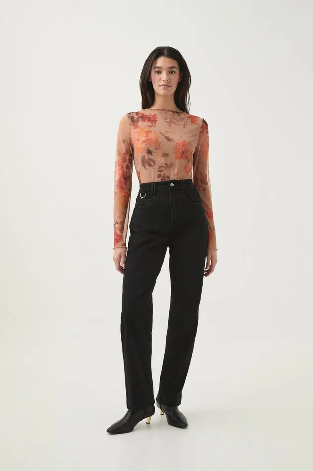Aje Tops Portal Mesh Skivvy Meadow Blooms 8211 Women Aje Tops Portal Mesh Skivvy Meadow Blooms 8211 Women