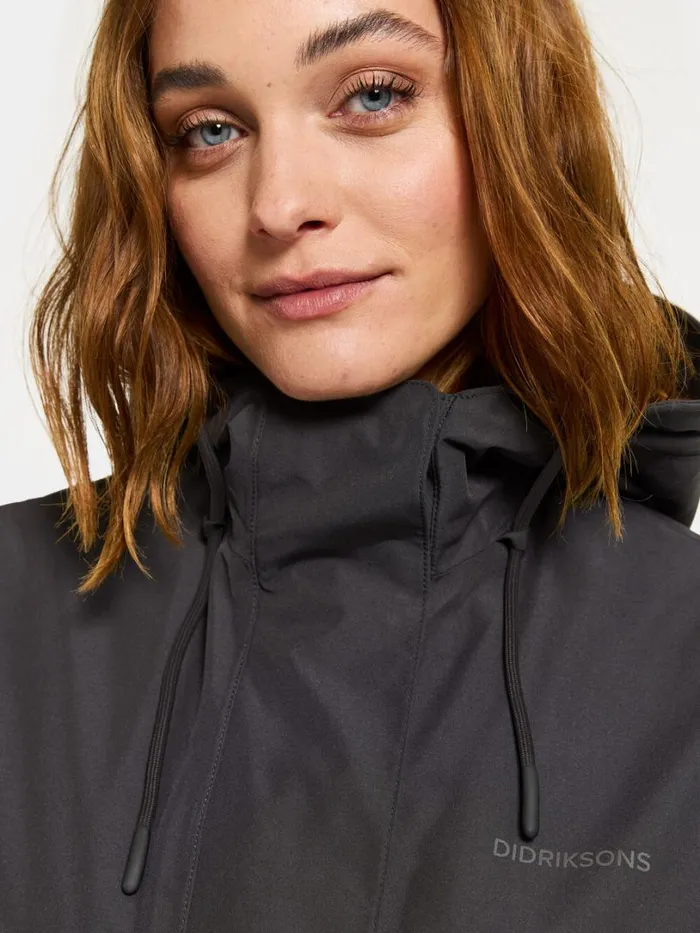 Alice Parka Long Black Women Didriksons Spring Jackets