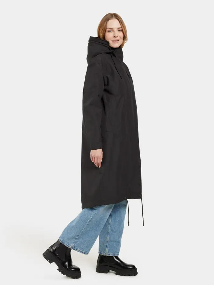 Alice Parka Long Black Women Didriksons Spring Jackets