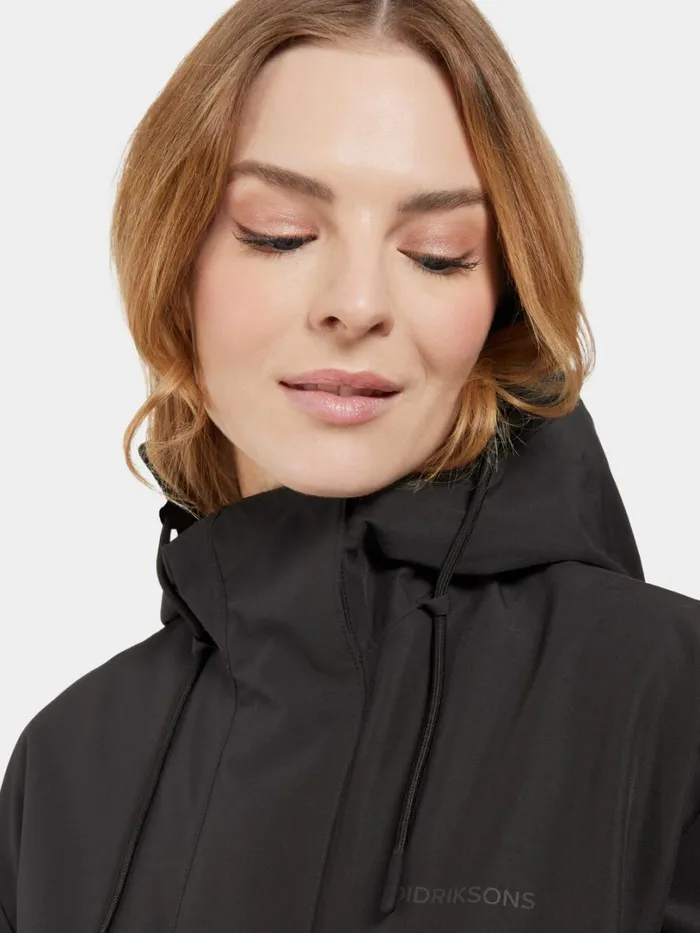 Alice Parka Long Black Women Didriksons Spring Jackets