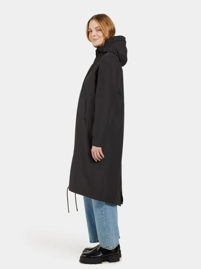 Alice Parka Long Black Women Didriksons Spring Jackets