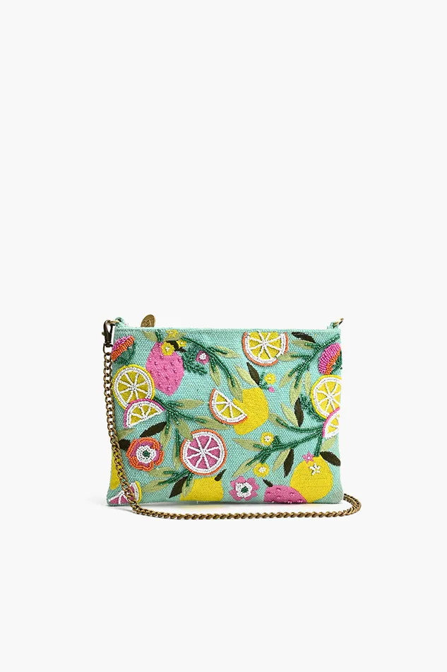America and Beyond Citrus Blueberry Infusion Clutch Women Clutches
