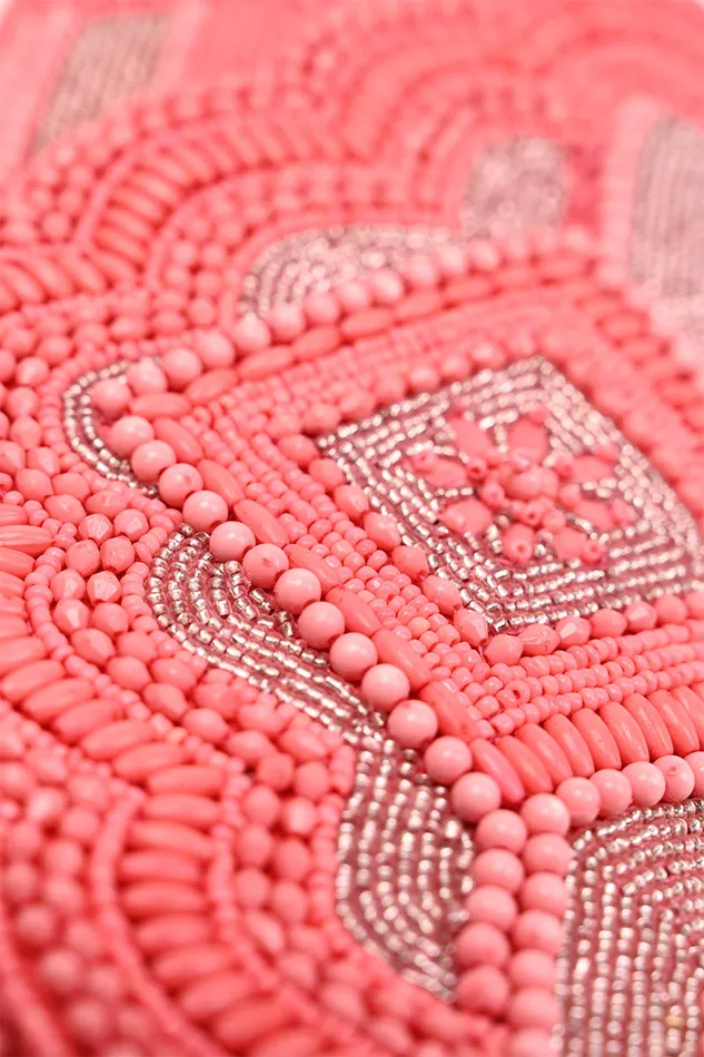 America and Beyond Clutches Women Raspberry Royale Embellished Evening Clutch