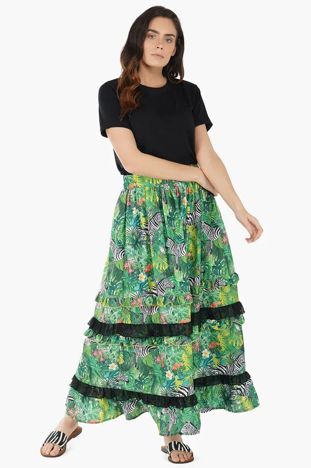 America and Beyond Serengeti Style Maxi Skirt Women Skirts