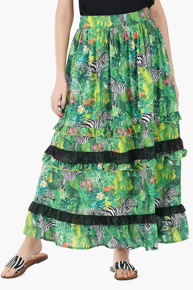 America and Beyond Serengeti Style Maxi Skirt Women Skirts