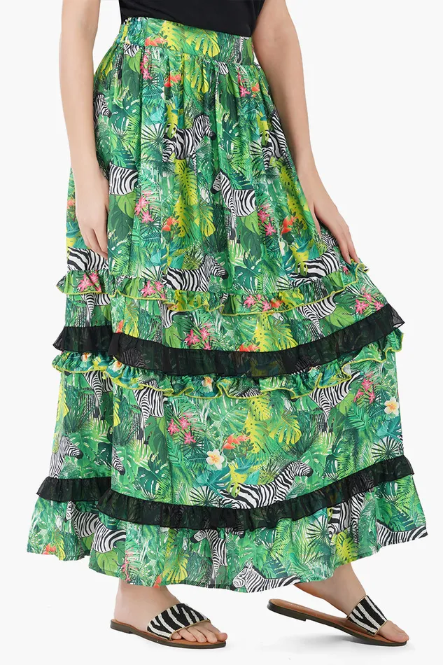 America and Beyond Serengeti Style Maxi Skirt Women Skirts