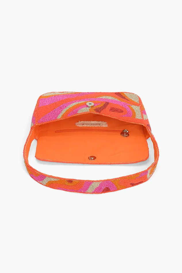 America and Beyond Shoulder Bags Women Golden Poppy Embellished Shoulder Bag