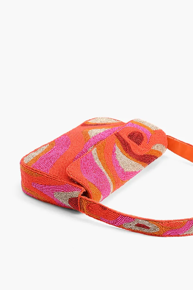America and Beyond Shoulder Bags Women Golden Poppy Embellished Shoulder Bag
