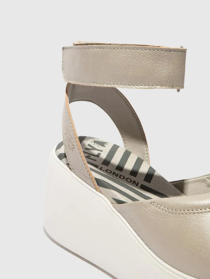 Ankle Strap Sandals DACH050FLY SILVER Women Fly London Sandals