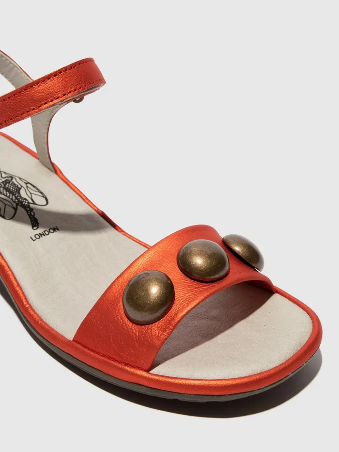 Ankle Strap Sandals EXIE487FLY RED Women Fly London Sandals