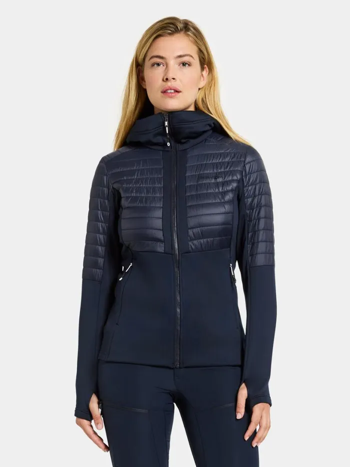 Annema Fullzip Dark Night Blue Women Didriksons Hybrid Jackets