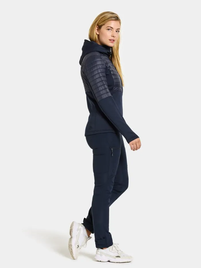 Annema Fullzip Dark Night Blue Women Didriksons Hybrid Jackets