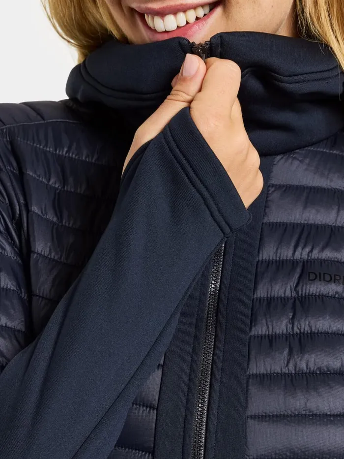 Annema Fullzip Dark Night Blue Women Didriksons Hybrid Jackets