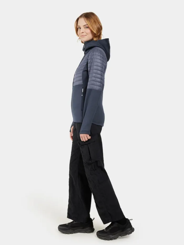 Annema Fullzip Dark Night Blue Women Didriksons Hybrid Jackets