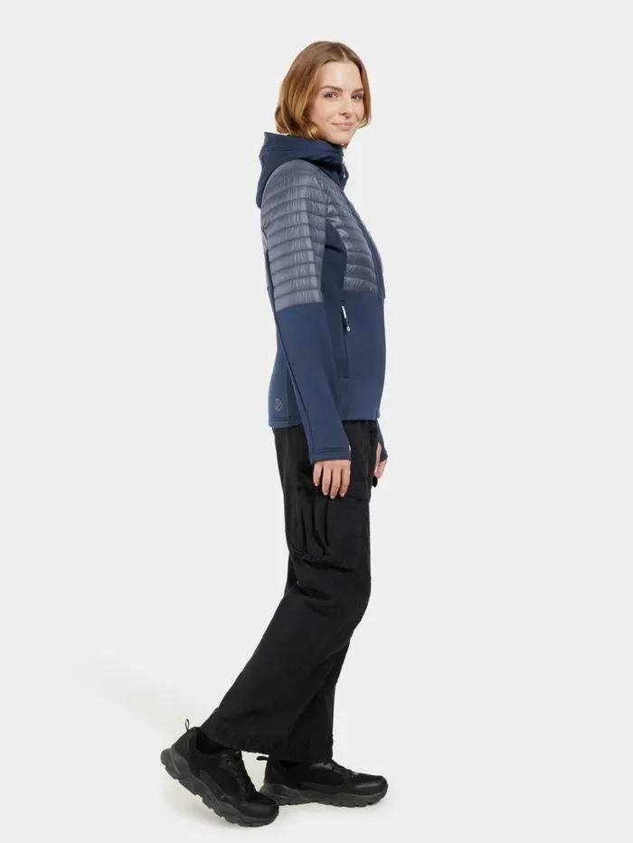 Annema Fullzip Dark Night Blue Women Didriksons Hybrid Jackets