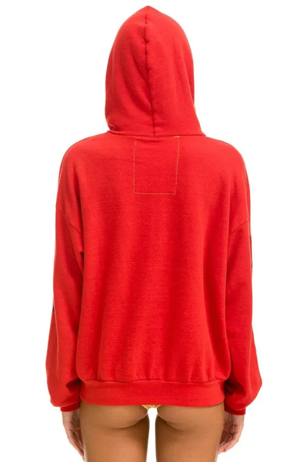 Aspen Relaxed Pullover Hoodie 8211 Red WomenMen Aviator Nation Hoodies