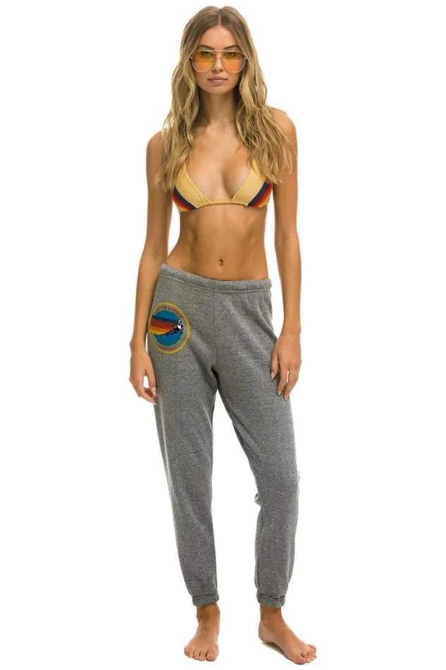 Aspen Sweatpants 8211 Heather Grey Women Aviator Nation Sweatpants