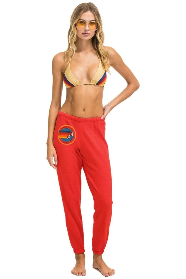 Austin Sweatpants 8211 Red Women Aviator Nation Sweatpants