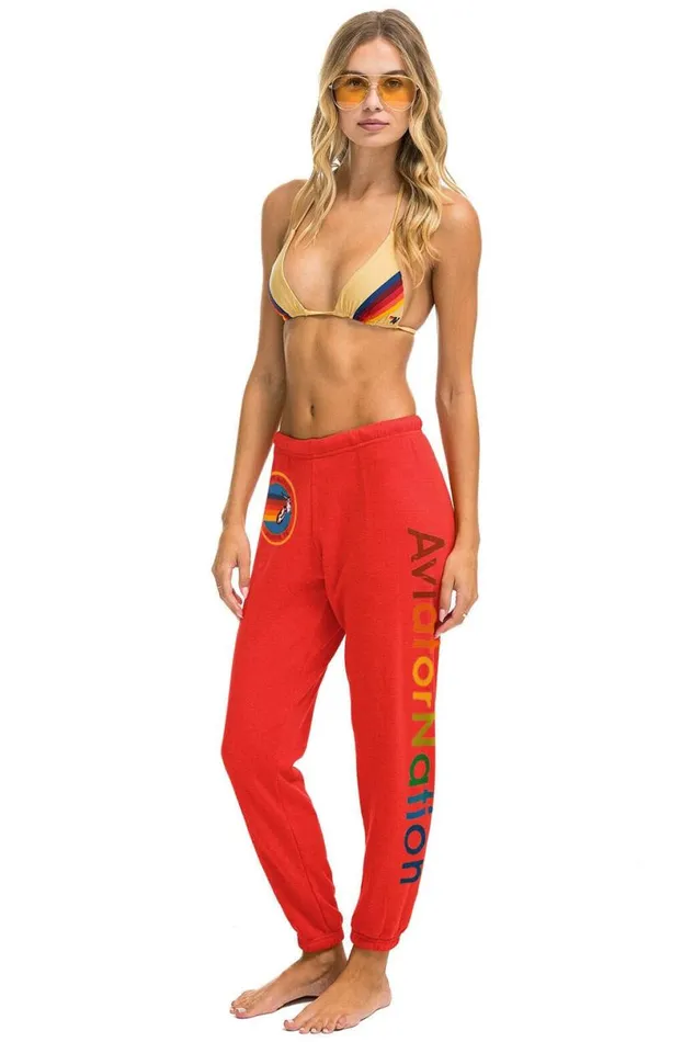 Austin Sweatpants 8211 Red Women Aviator Nation Sweatpants