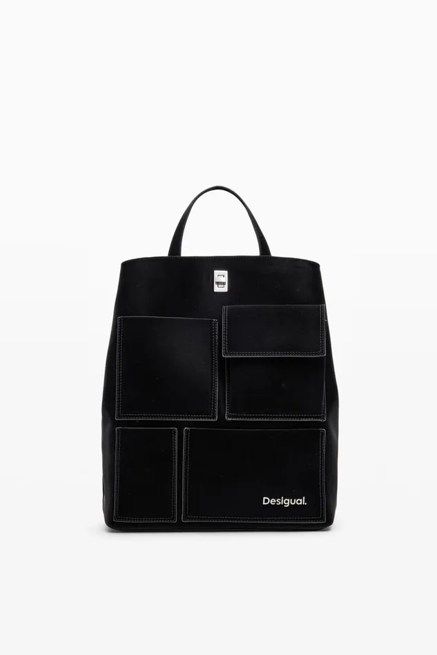 Backpacks Women Desigual Multiposition Backpack Black