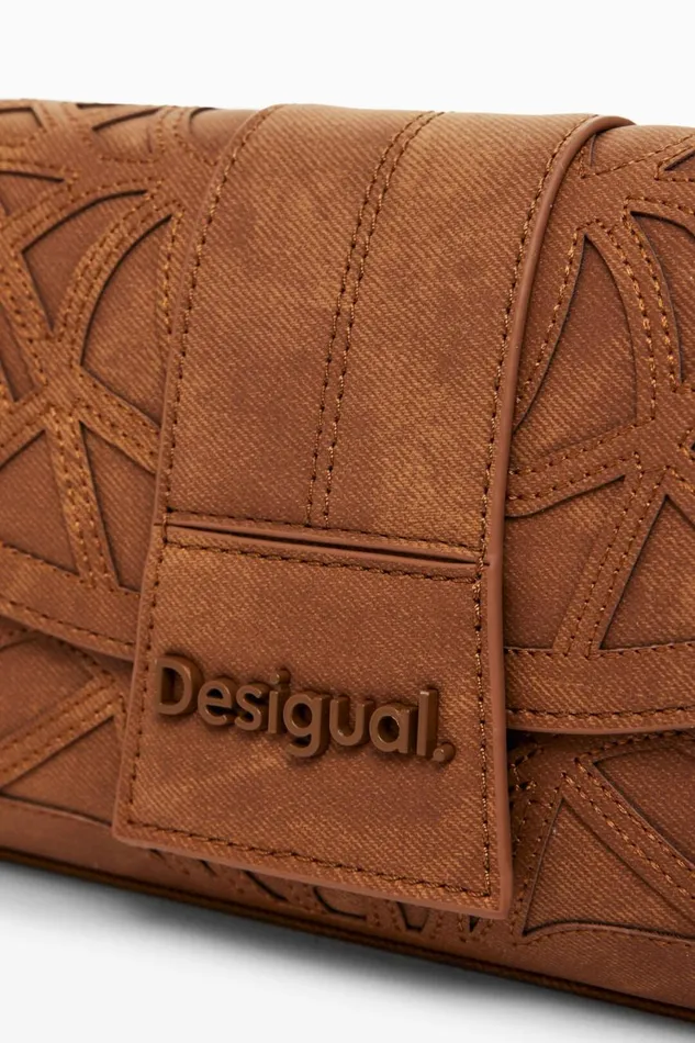 Bags Women Desigual Bag With Geometric Embossing Brown