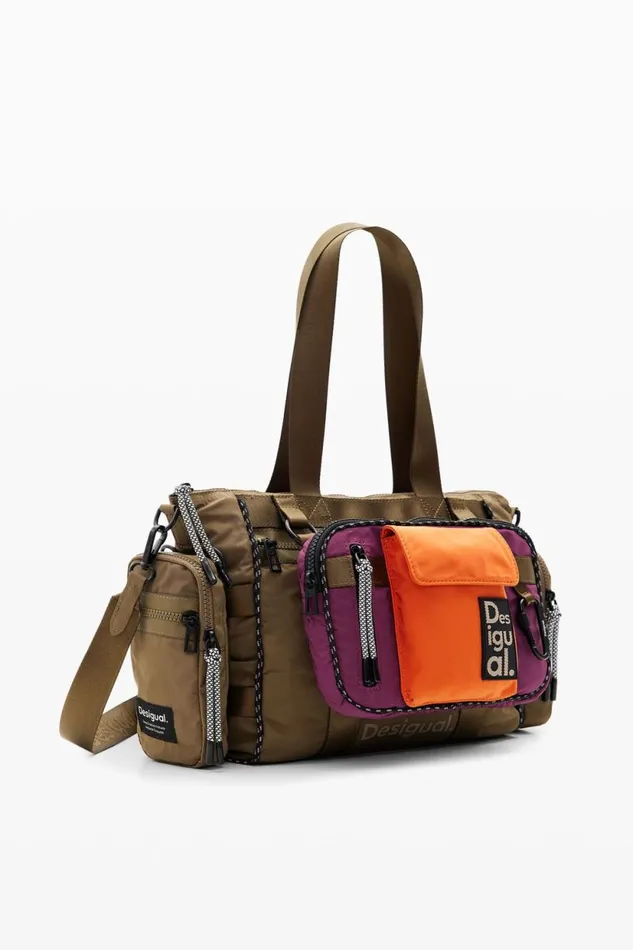 Bags Women Desigual M Multiposition Voyager Bowling Bag Green