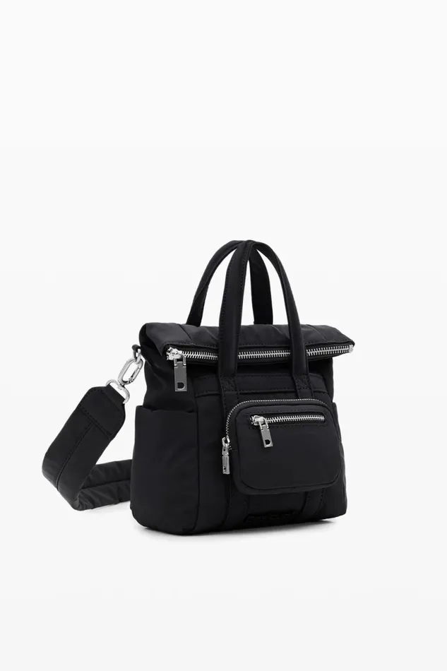Bags Women Desigual Multiposition Nylon Backpack Black